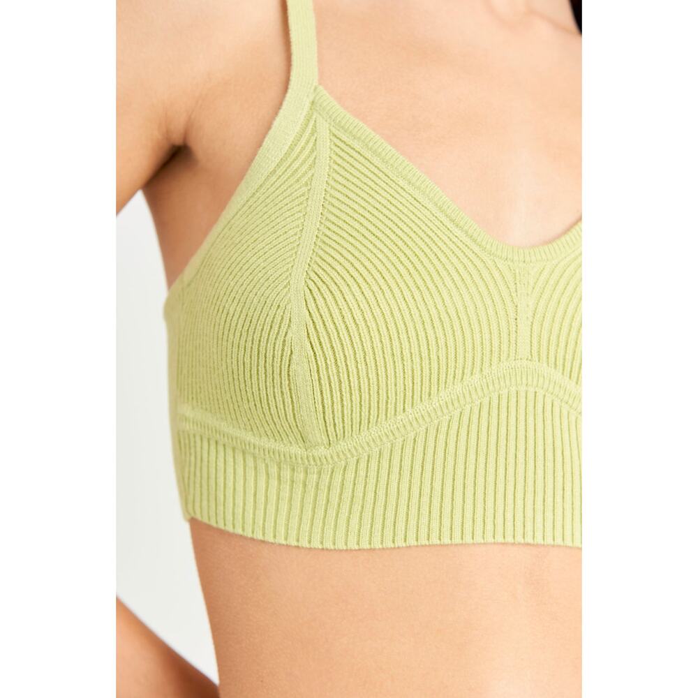 Cult Gaia 'Somage' Green Knit Top Size XS
